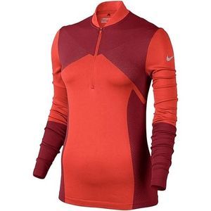 NEW Women's Small NIKE GOLF ZONAL COOLING DRY KNIT Orange  Red 831073-852 U-08